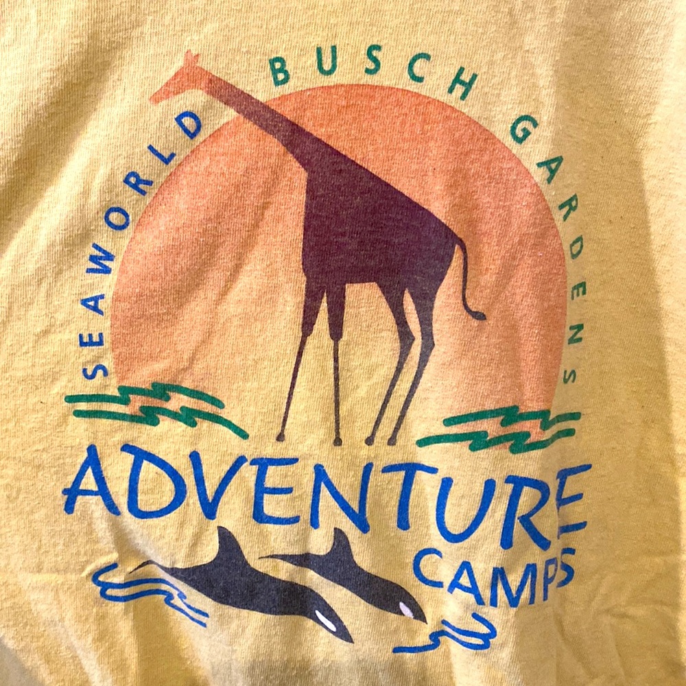 Vintage Style Unisex Cotton Sea World Busch Gardens Adventure Camps Shirt L